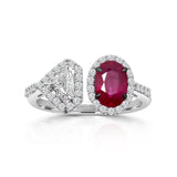 Shop Ruby Engagement Rings Online | Red Ruby Diamond Ring