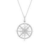 INTUTE CLARITY Pendant - Diamond Compass Design in 18K White Gold