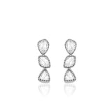 SATA DROP EARRINGS 18 K WHITE GOLD