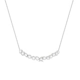 SATA Necklace in 18K WHITE Gold – Rose Cut Diamonds, Vintage Elegance