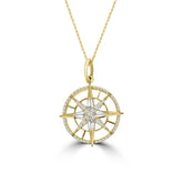 Scope Pendant in 18K Yellow Gold with Fancy & Round Cut Diamonds