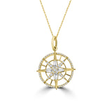 Scope Pendant in 18K Yellow Gold with Fancy & Round Cut Diamonds