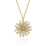 Sunflame Pendant Necklace | Champagne Rose-Cut Diamond & 18K Yellow Gold