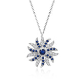SUNFLAME NECKLACE 18K WHITE GOLD