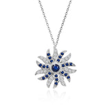 SUNFLAME NECKLACE 18K WHITE GOLD