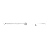 SUN BRACELET Elegant Sun-Inspired White Gold Bracelet with Rose-Cut Diamond Charm