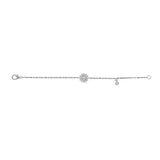SUN BRACELET Elegant Sun-Inspired White Gold Bracelet with Rose-Cut Diamond Charm