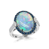 Shop Opal Engagement Rings Online | Diamond Opal Ring