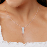 TRIKON 20MM NECKLACE IN 18K ROSE GOLD – BAGUETTE DIAMOND PENDANT