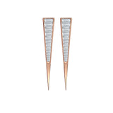 TRIKON EARRINGS IN 18K ROSE GOLD – BAGUETTE DIAMOND POST DESIGN