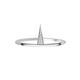 TRIKON BAGUETTE DIAMOND RING IN 18K WHITE GOLD – TIMELESS GEOMETRIC ELEGANCE