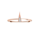 TRIKON BAGUETTE DIAMOND RING IN 18K ROSE GOLD – MODERN GEOMETRIC DESIGN