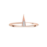 TRIKON BAGUETTE DIAMOND RING IN 18K ROSE GOLD – MODERN GEOMETRIC DESIGN