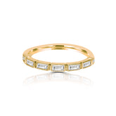 Vena Diamond Ring | Yellow Gold, Baguette Diamonds & Milgrain Detailing