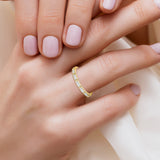 VENA DIAMOND BAND RING IN 14 K YELLOW GOLD