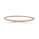 VENA VIVAAN DIAMOND BAGUETTE OVAL BRACELET IN ROSE GOLD