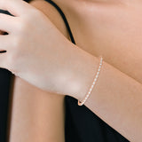 VENA VIVAAN DIAMOND BAGUETTE OVAL BRACELET IN ROSE GOLD