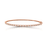 VENA VIVAAN DIAMOND BAGUETTE OVAL BRACELET IN ROSE GOLD