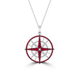 DESIRE White Gold Ruby Diamond Pendant | Timeless Beauty