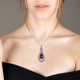 Buy Tourmaline Pendant in 18k White Gold | Timeless Jewelry