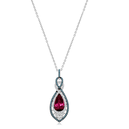 Buy Tourmaline Pendant in 18k White Gold | Timeless Jewelry