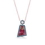 Buy Tourmaline Diamond Necklace Online - Luxe Hexagon Design
