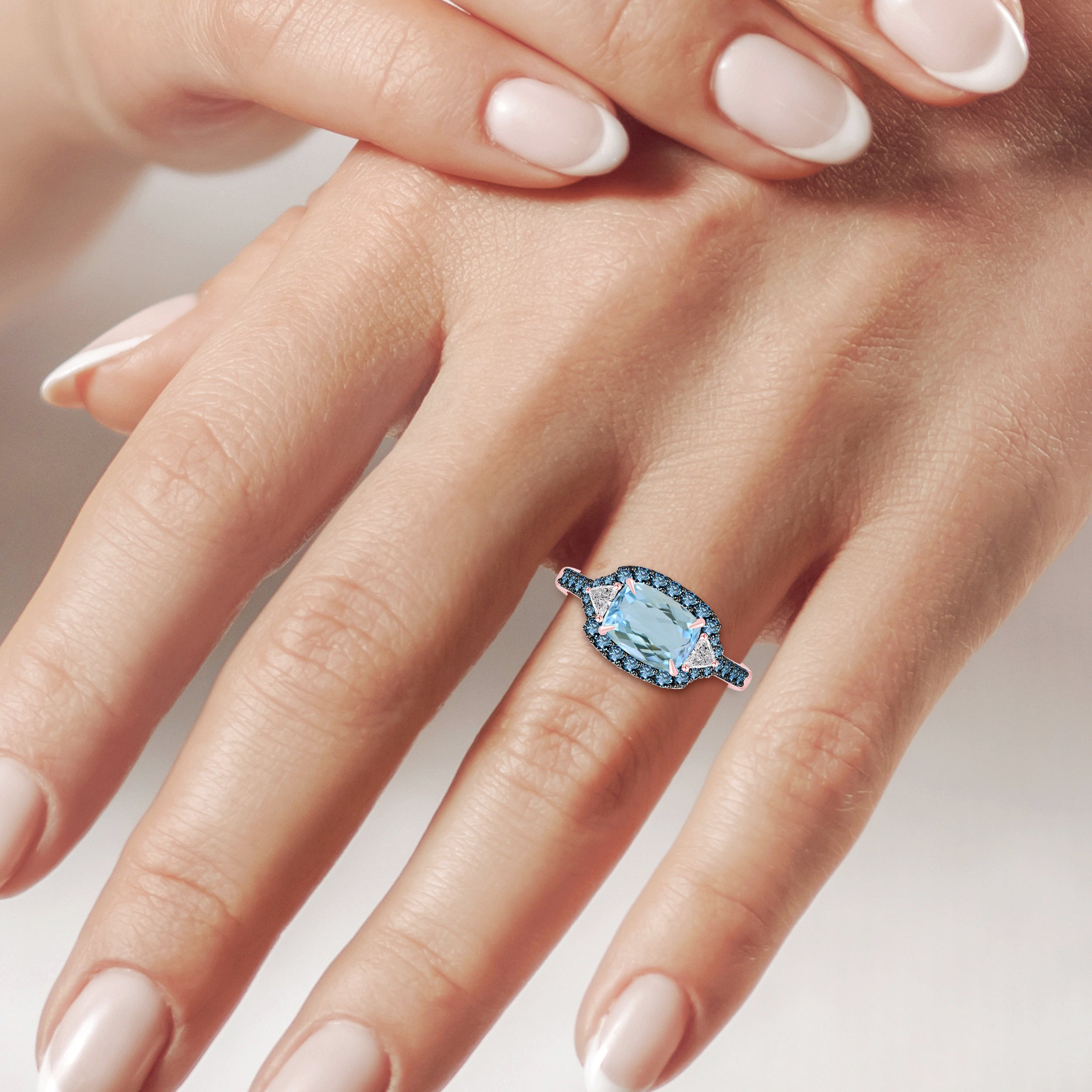 Aquamarine Stone Ring
