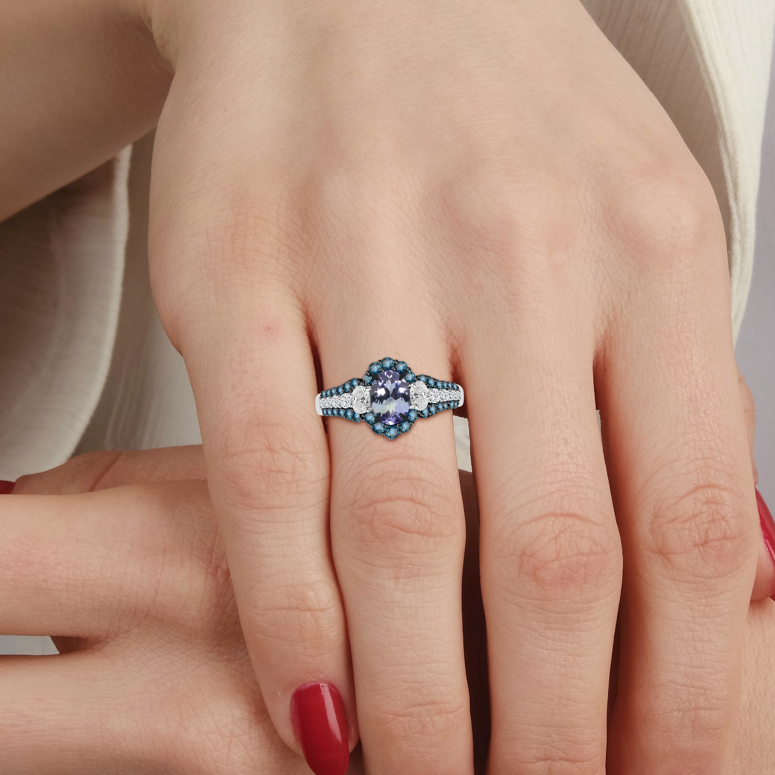 Blue Tanzanite Ring