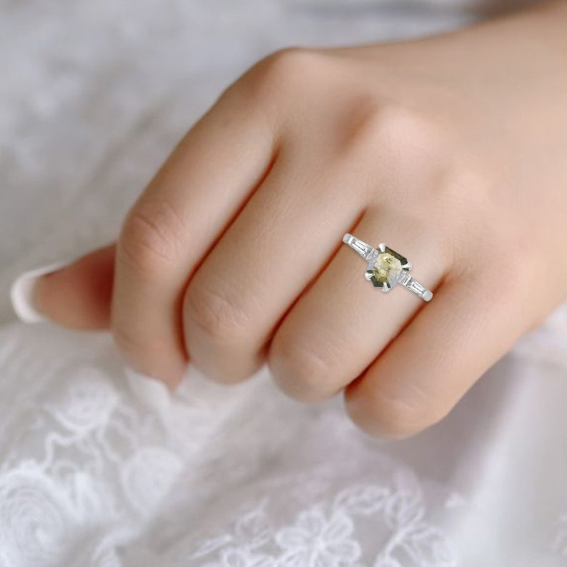 Shop Baguette Diamond Ring Online | Baguette Cut Diamond Ring