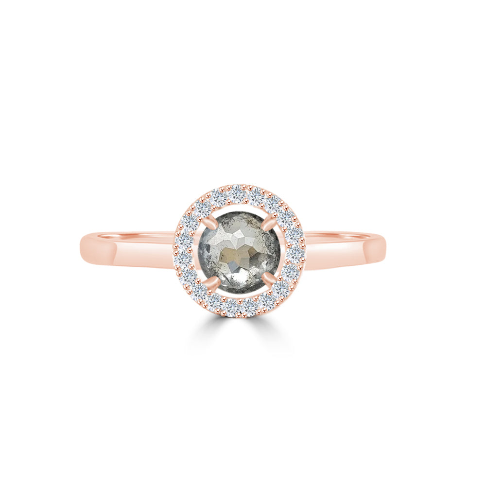 Buy Engagement Rings Salt And Pepper Online | 14k Rose Gold